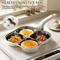 4in1 Egg Frying Pan Titanium Nonstick Breakfast Skillet With Ergonomic Handle 3