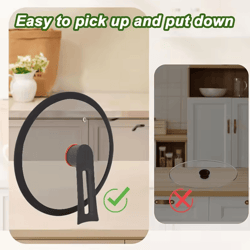 universal tempered glass pan lid – free-standing heat-resistant cookware cover