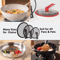 Universal Tempered Glass Pan Lid FreeStanding HeatResistant Cookware Cover 3