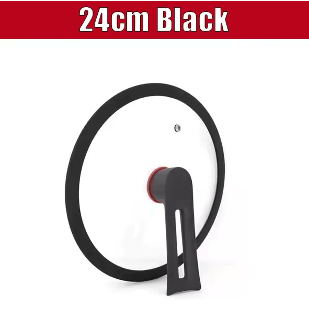 Universal Tempered Glass Pan Lid FreeStanding HeatResistant Cookware Cover 9