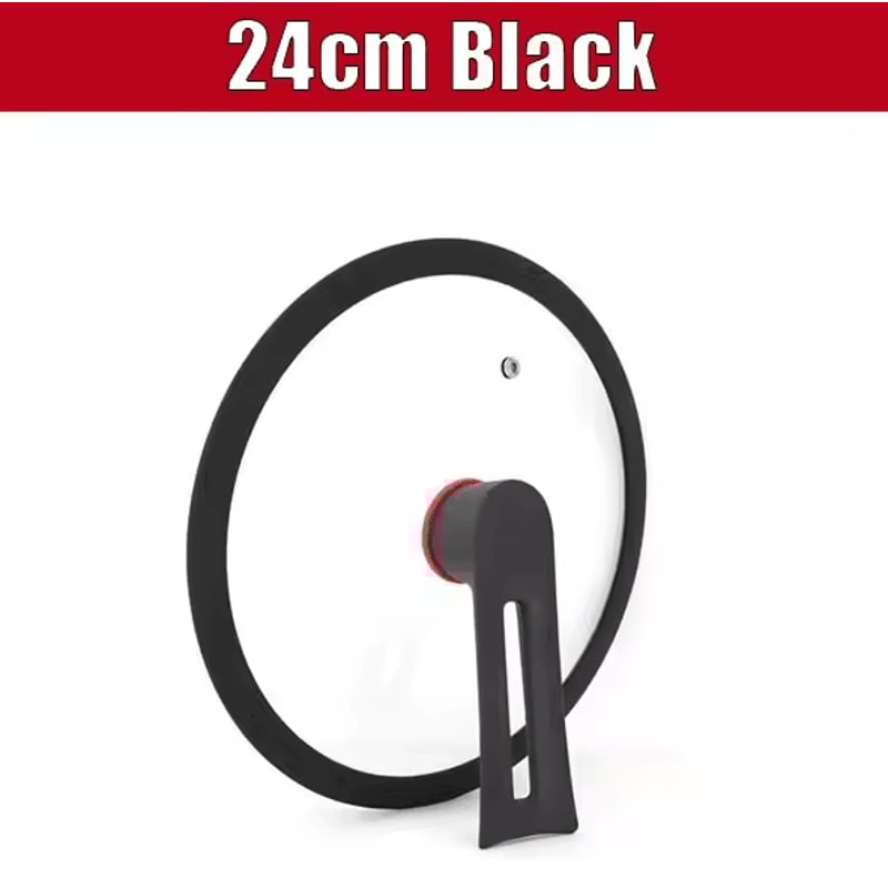 Universal Tempered Glass Pan Lid FreeStanding HeatResistant Cookware Cover 9