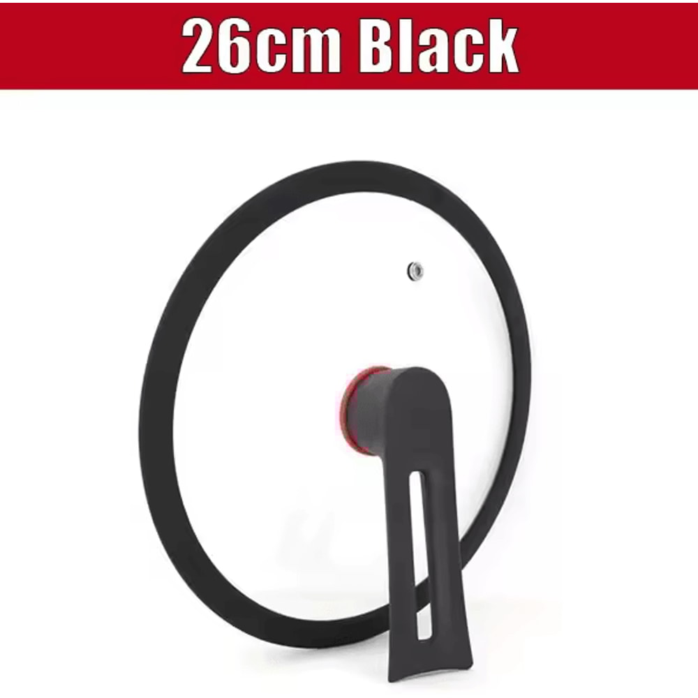 Universal Tempered Glass Pan Lid FreeStanding HeatResistant Cookware Cover 10