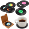 Retro Vinyl Record Drink Coasters 6 Pc NonSlip Set For Music Lovers 0