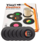 Retro Vinyl Record Drink Coasters 6 Pc NonSlip Set For Music Lovers 6