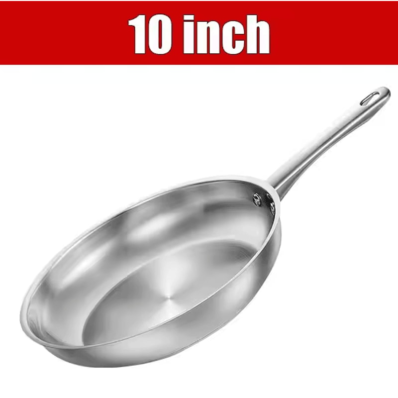 Premium TriPly Stainless Steel Frying Pan 810 Inches Induction Cooking Skillet 6