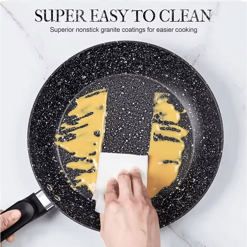 Premium 12Inch Nonstick Frying Pan With Lid Egg Omelette Cooking Skillet 2