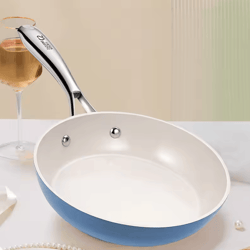 8-inch nonstick egg frying pan skillet with stay-cool handle – blue omelet pan
