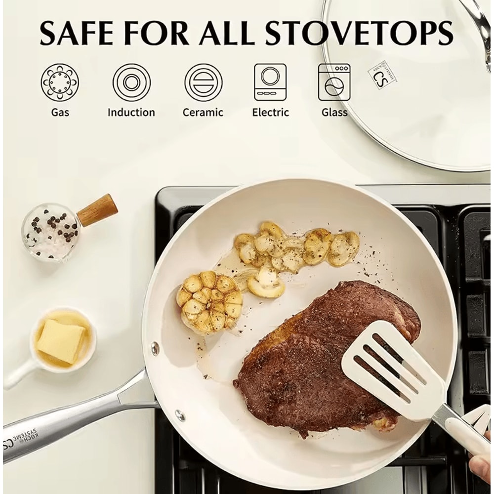 8Inch Nonstick Egg Frying Pan Skillet With StayCool Handle Blue Omelet Pan 1