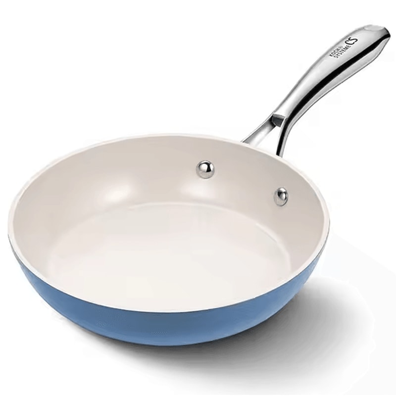 8Inch Nonstick Egg Frying Pan Skillet With StayCool Handle Blue Omelet Pan 6