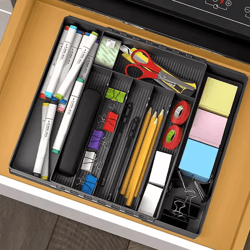 adjustable expandable silverware drawer organizer – kitchen flatware & cutlery holder