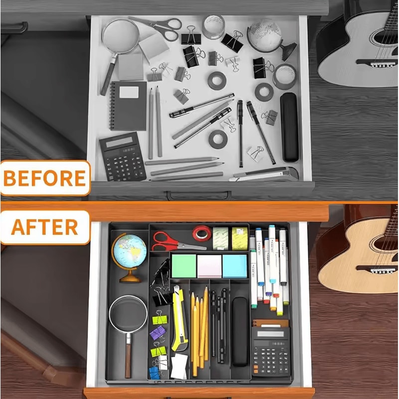 Adjustable Expandable Silverware Drawer Organizer Kitchen Flatware Cutlery Holder 1