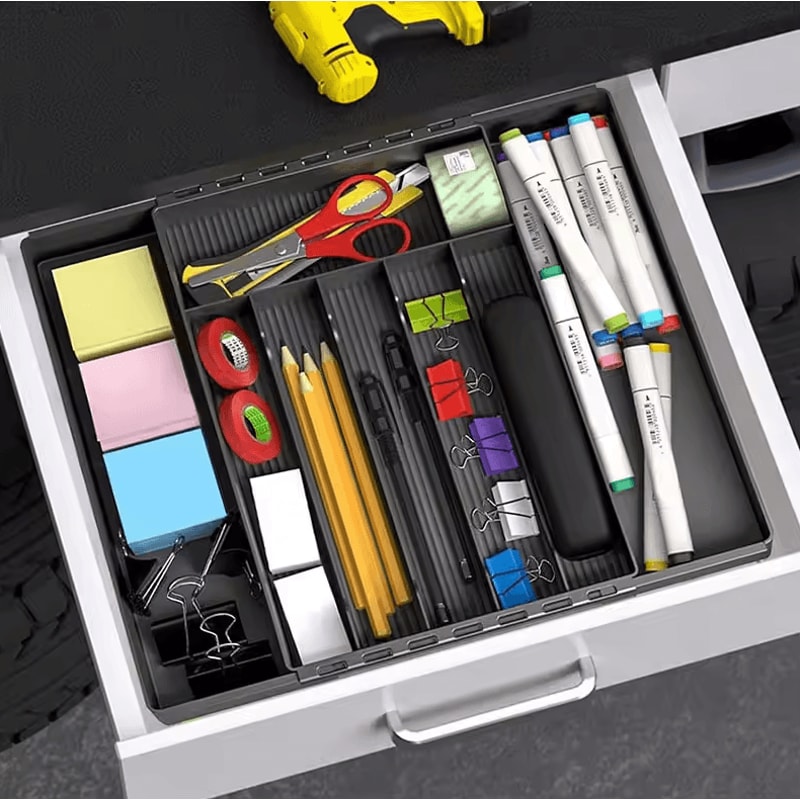 Adjustable Expandable Silverware Drawer Organizer Kitchen Flatware Cutlery Holder 3