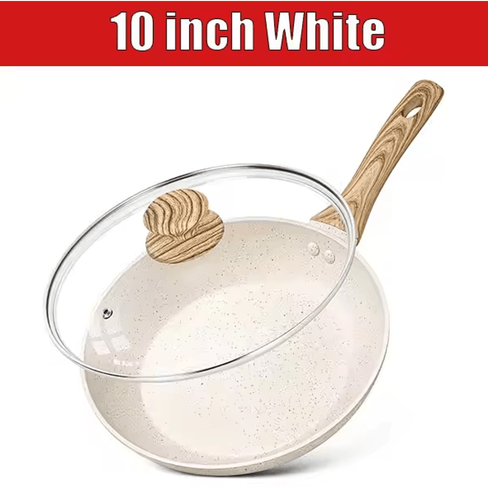 Nonstick Ceramic 810Inch Omelet Pan Skillet With Lid Induction Compatible 7