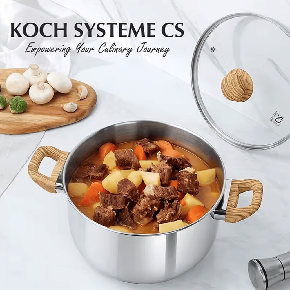 4 Quart TriPly Stainless Steel Soup Pot Induction Compatible Stock Pot 0