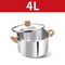 4 Quart TriPly Stainless Steel Soup Pot Induction Compatible Stock Pot 5