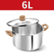 4 Quart TriPly Stainless Steel Soup Pot Induction Compatible Stock Pot 6