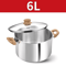 4 Quart TriPly Stainless Steel Soup Pot Induction Compatible Stock Pot 6