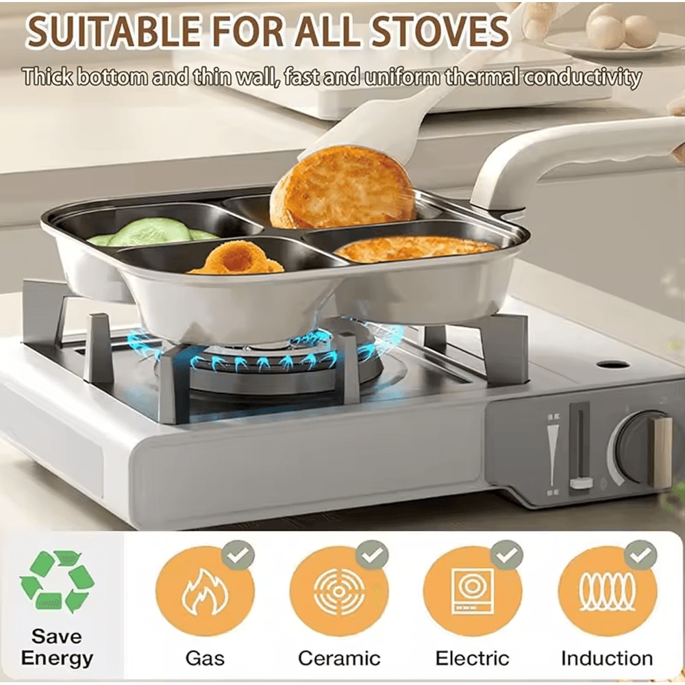 Premium Healthy Titanium Ceramic Breakfast Frying Pan Nonstick Egg Pancake Steak Skillet 3