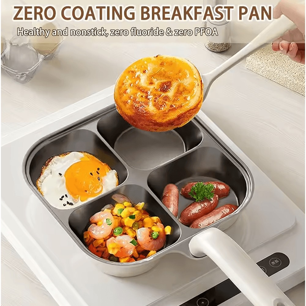 Premium Healthy Titanium Ceramic Breakfast Frying Pan Nonstick Egg Pancake Steak Skillet 4