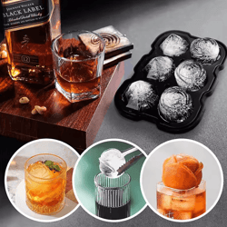 premium silicone ice cube trays with lid – rose & diamond ice ball maker for cocktails