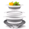 34PCS Foldable Kitchen Colander Strainer Set SelfDraining OverSink Strainers 10