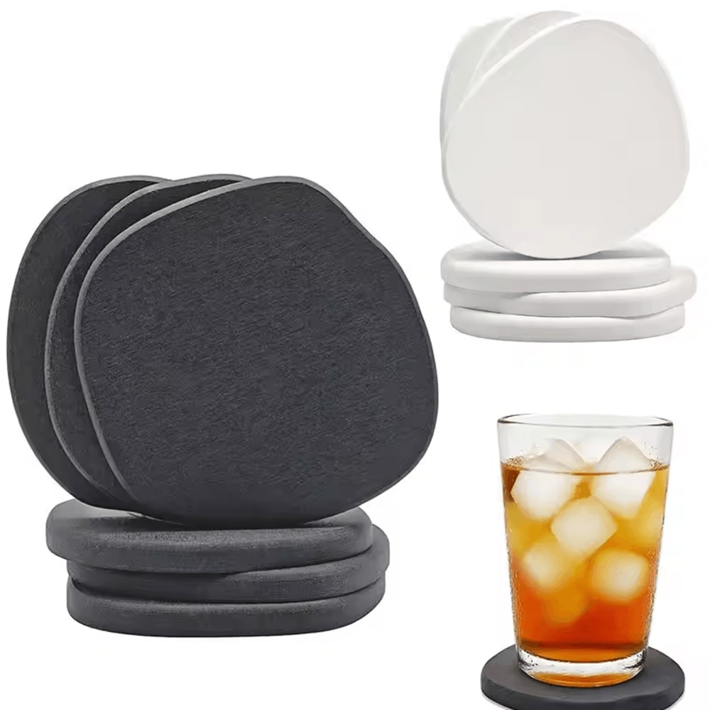Modern Diatomaceous Earth Coaster Set Absorbent QuickDry Drink Coffee Coasters 0