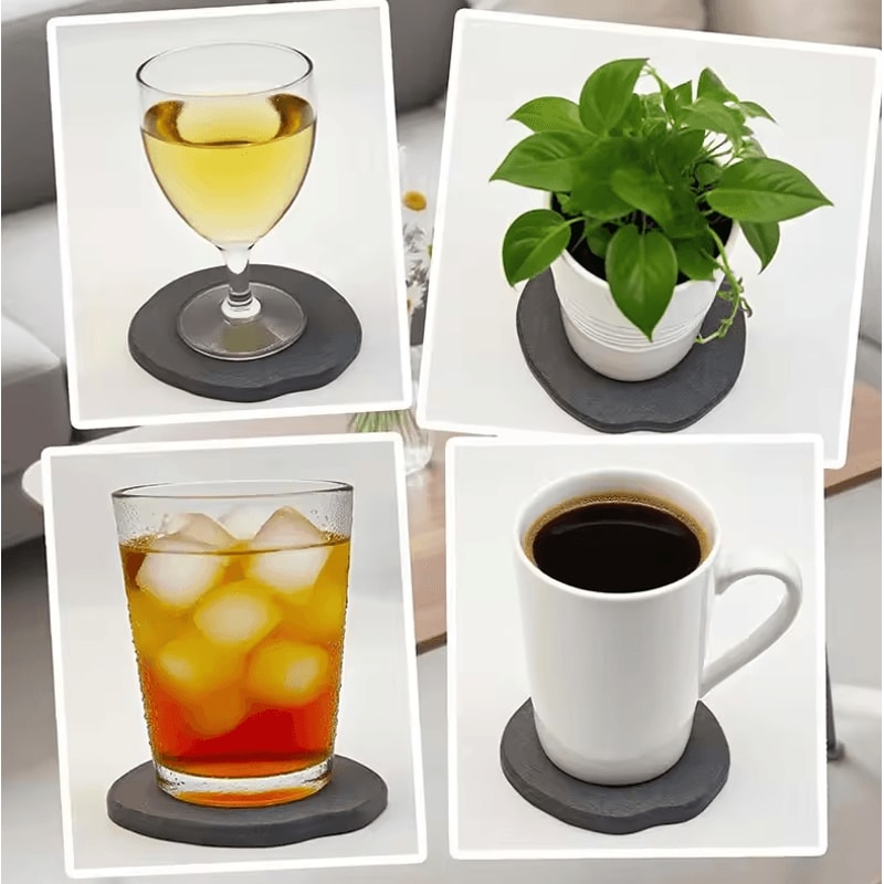 Modern Diatomaceous Earth Coaster Set Absorbent QuickDry Drink Coffee Coasters 5