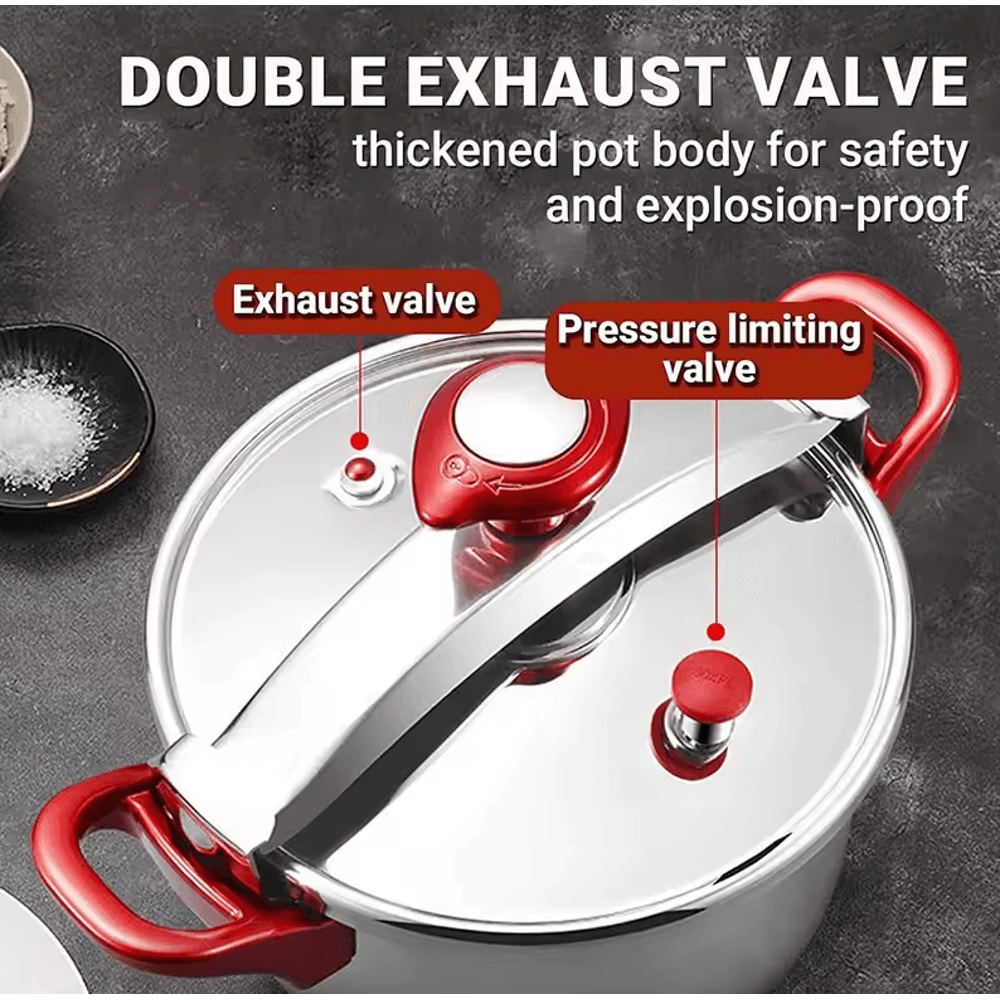 Premium Stainless Steel Pressure Cooker 3L6L8L Large Capacity Cooker 4