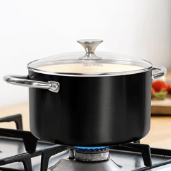 6 quart nonstick ceramic coated soup & stock pot – induction cooking pot