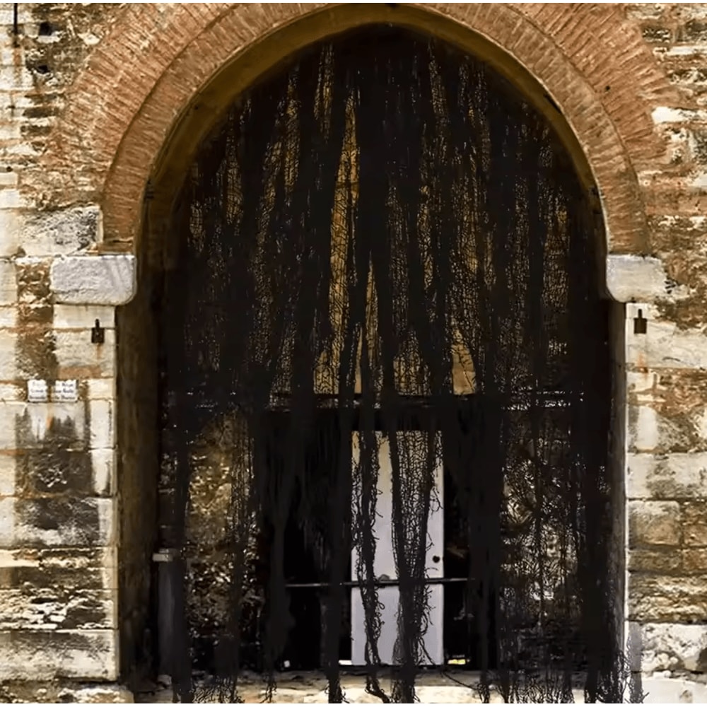 Horror Bloody Door Curtain 30 By 72inches Red Halloween Haunted House Decoration 8