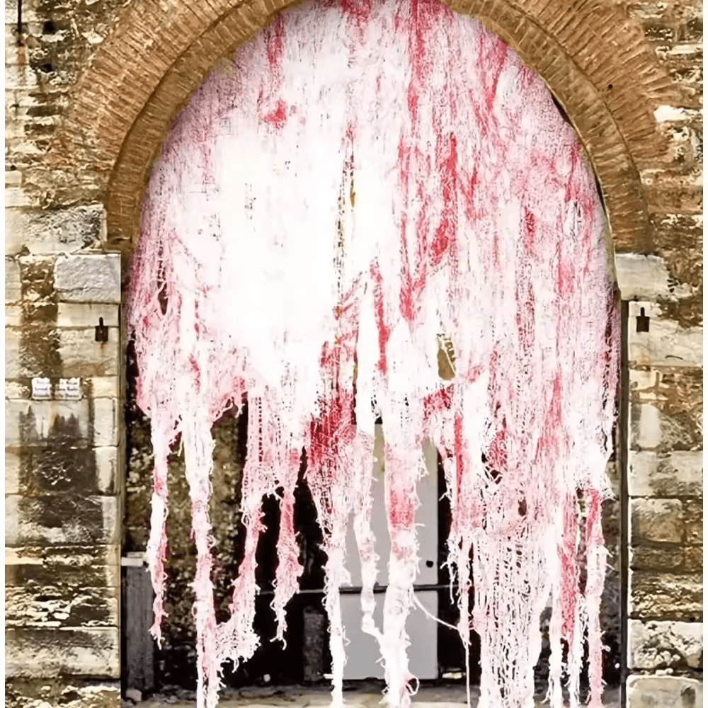 Horror Bloody Door Curtain 30 By 72inches Red Halloween Haunted House Decoration 5