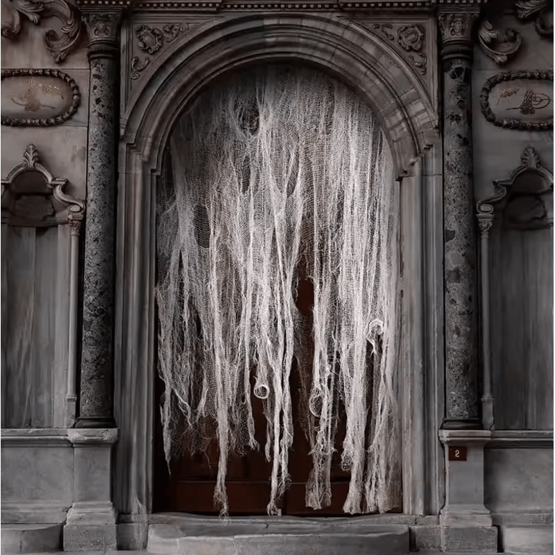 Horror Bloody Door Curtain 30 By 72inches Red Halloween Haunted House Decoration 7