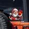 Santa Claus Waving Sticker Christmas Decorative Adhesive Decal For Cars Windows 2