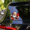 Santa Claus Waving Sticker Christmas Decorative Adhesive Decal For Cars Windows 3