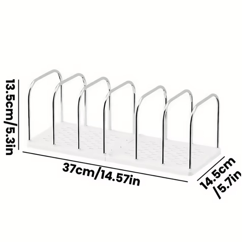 Modern PP Material Desktop Bookshelf NonSlip Office Desk Organizer Shelf 4