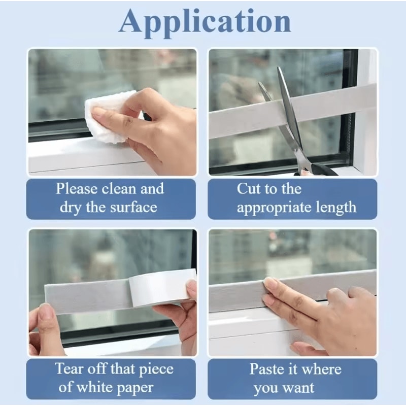 Fabric AntiCondensation Strip Tape Moisture Absorbing Window Seal 118in By 7874in 1
