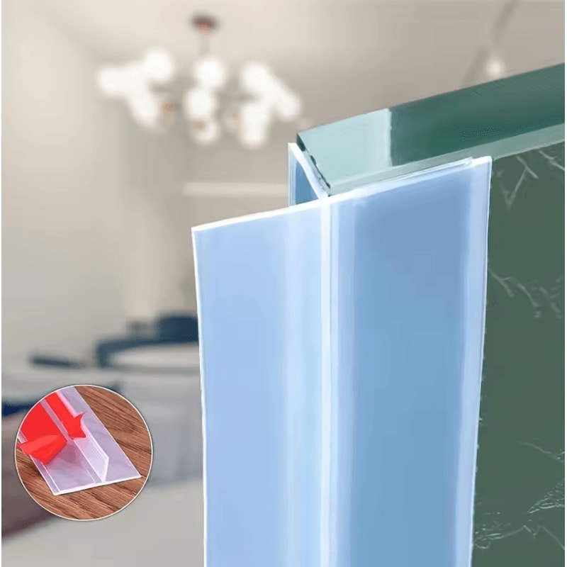 HighQuality Silicone TShaped Windproof Sealing Strip Transparent Door Glass Gap Seal 1