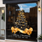 Golden Christmas Tree Window Stickers DIY Merry Christmas Electrostatic Decals 4
