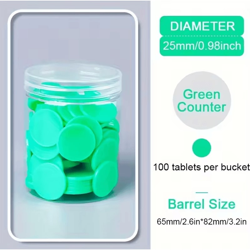 MultiColor Plastic Counting Chips 100 PCS Interactive Math Learning Aids 4