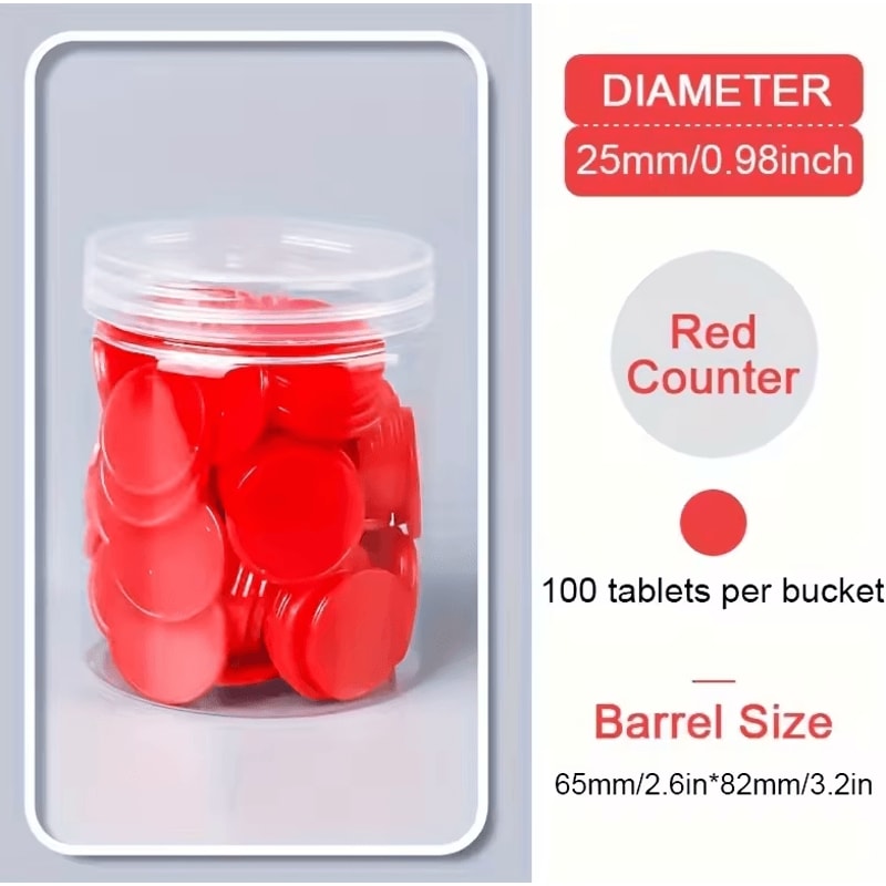 MultiColor Plastic Counting Chips 100 PCS Interactive Math Learning Aids 5