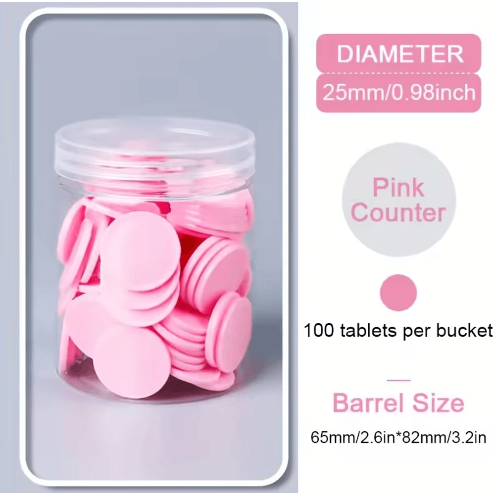 MultiColor Plastic Counting Chips 100 PCS Interactive Math Learning Aids 8