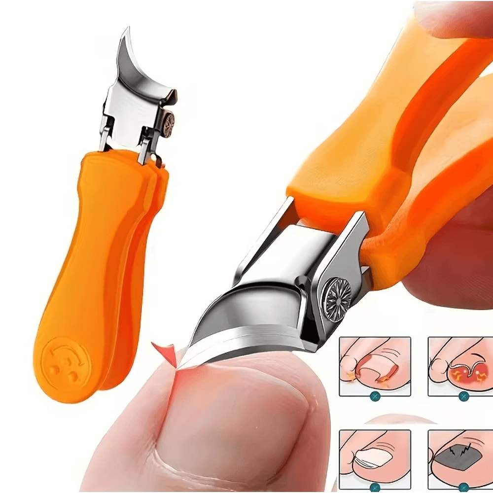 Professional Nail Clippers For Thick Hard Toenails Ergonomic SplashProof Design 1