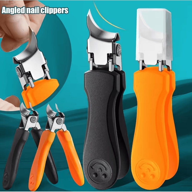 Professional Nail Clippers For Thick Hard Toenails Ergonomic SplashProof Design 0