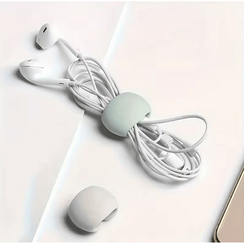 6Piece Silicone Cable Organizers Multifunctional Cord Wraps For Earphones Charging Cables 1