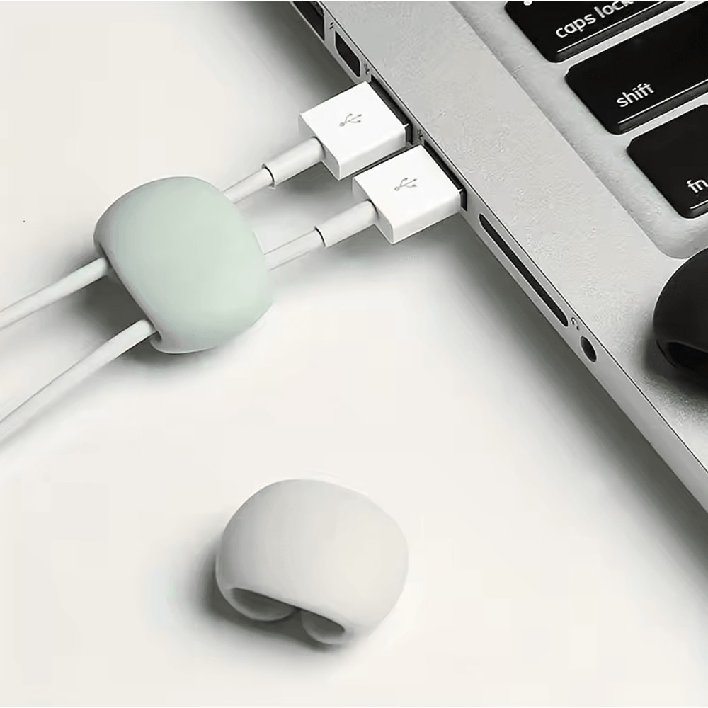 6Piece Silicone Cable Organizers Multifunctional Cord Wraps For Earphones Charging Cables 2