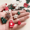 Christmas Wooden Buttons Decorative Wooden Craft Shapes For DIY Projects 1