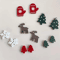 Christmas Wooden Buttons Decorative Wooden Craft Shapes For DIY Projects 2