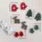 Christmas Wooden Buttons Decorative Wooden Craft Shapes For DIY Projects 3