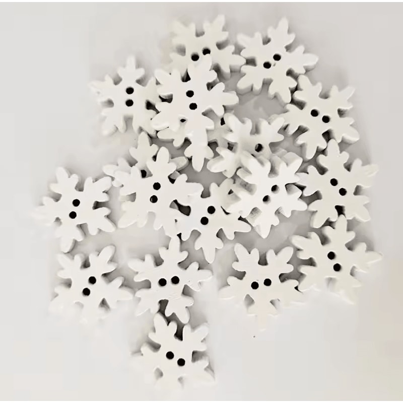 Christmas Wooden Buttons Decorative Wooden Craft Shapes For DIY Projects 7