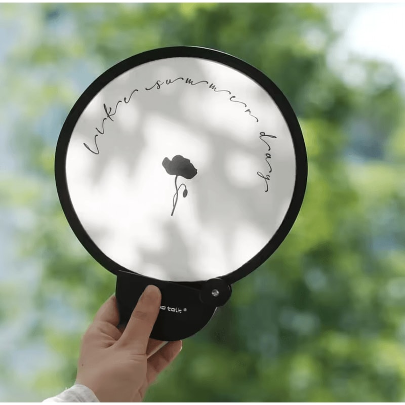 Portable Handheld Folding Fan With Storage Bag Compact Summer Cooling Fan 0